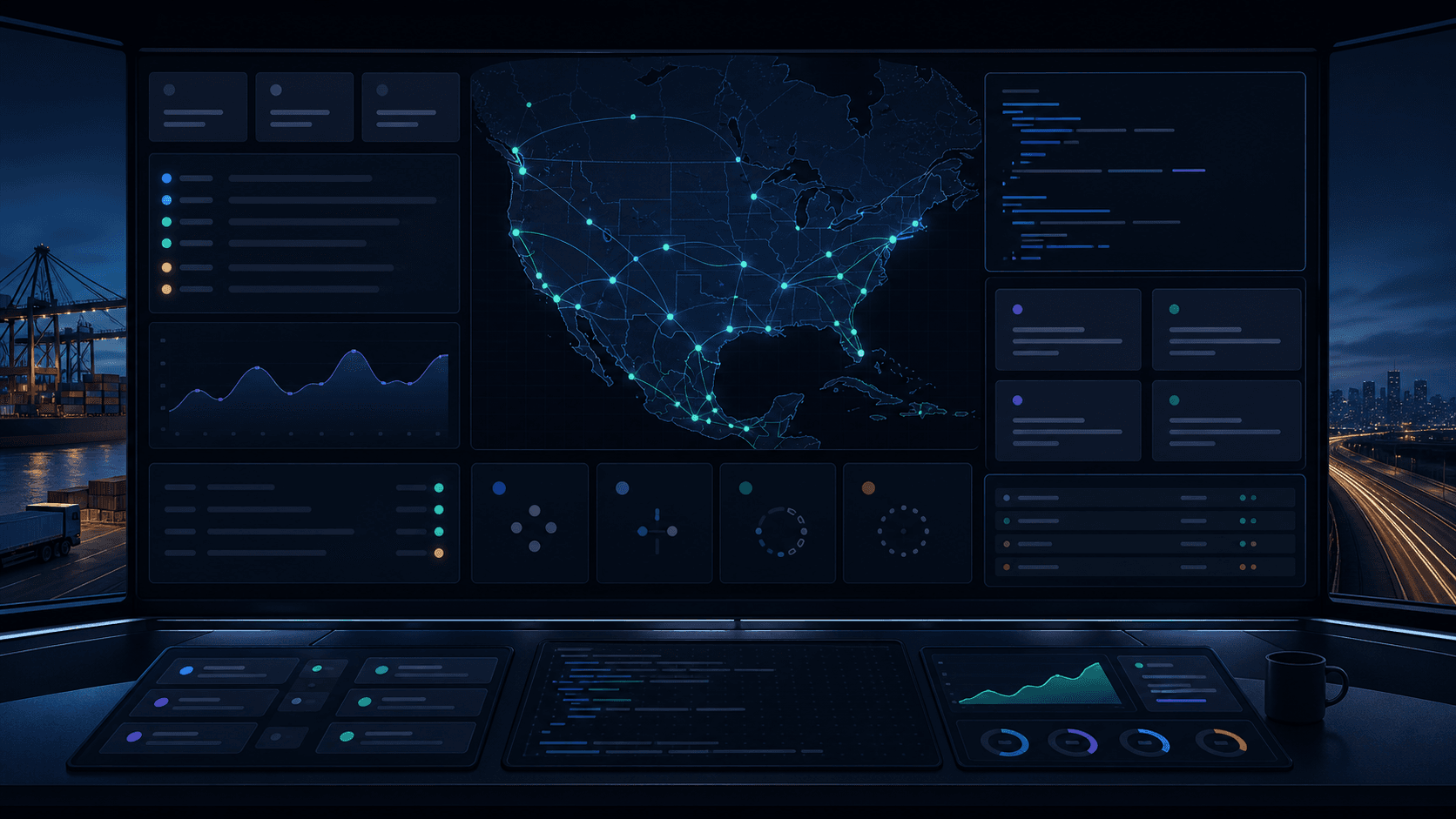Agent access workspace with abstract API, map, and source panels
